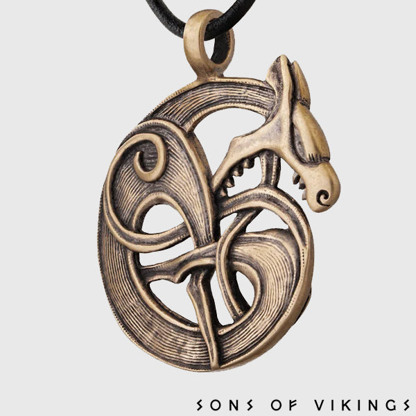 Norse Wolf Necklace - Bronze or Sterling Silver