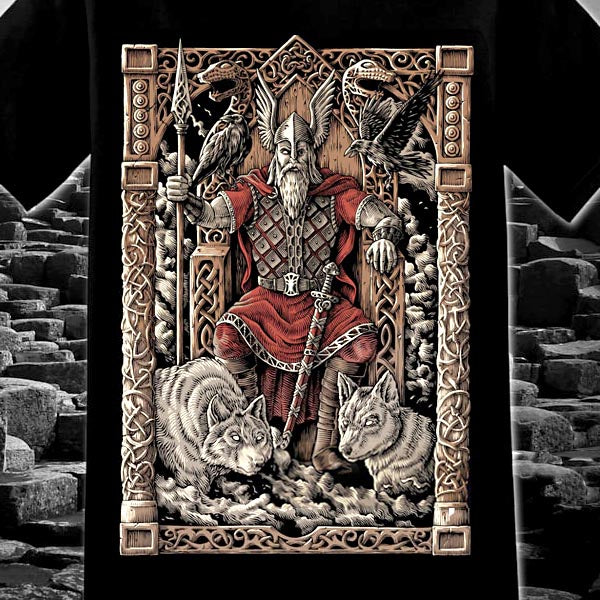 Odin on Throne T-Shirt