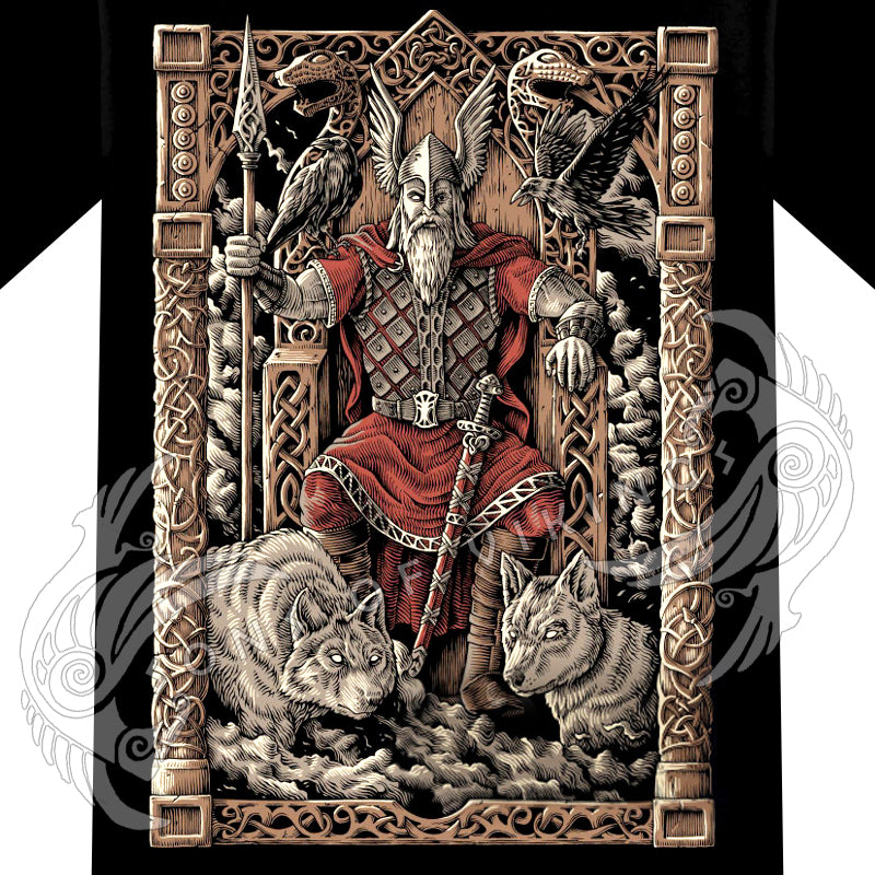 Odin's Wolves Pendant - Sterling Silver