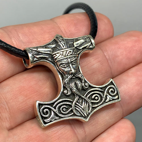 Odin Thor's Mjolnir Pendant - Sterling Silver