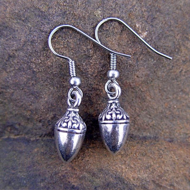 Acorn Earrings | Bronze or Sterling Silver