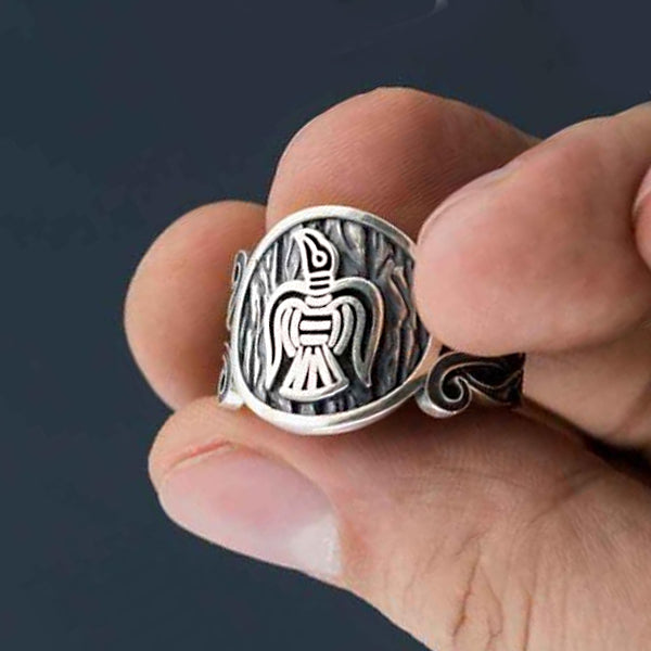 Ragnar's Raven Ring - Sterling Silver or Gold