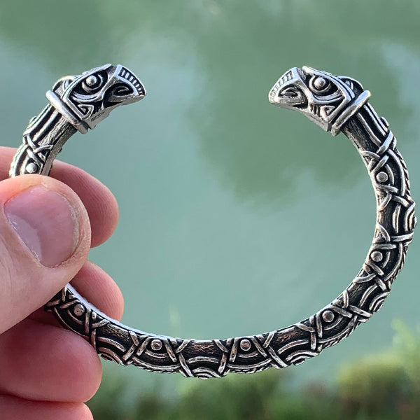 Raven Arm Ring - Pewter or Sterling Silver