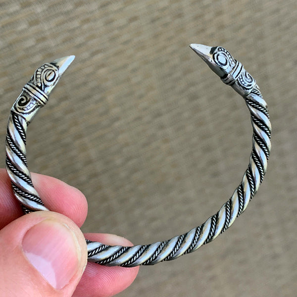 Viking Raven Arm Ring - Pewter