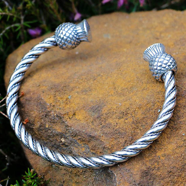 Scottish Thistle Bracelet - Sterling Silver