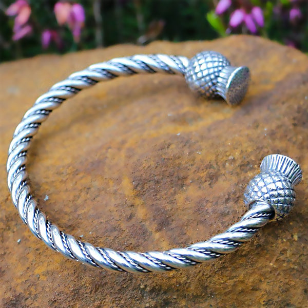 Scottish Thistle Bracelet - Sterling Silver