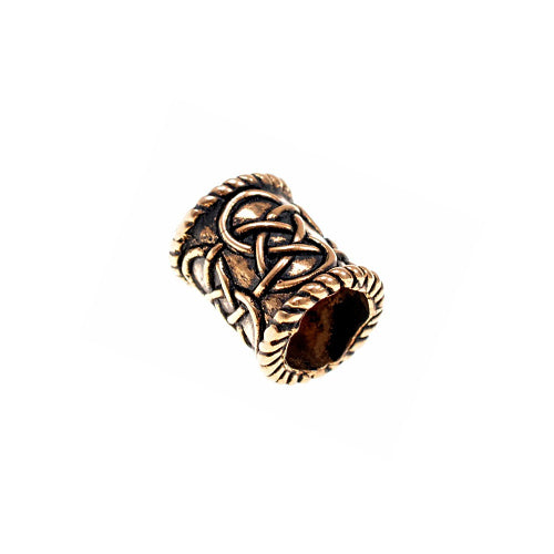 Short Knotwork Bead - Bronze or Silver