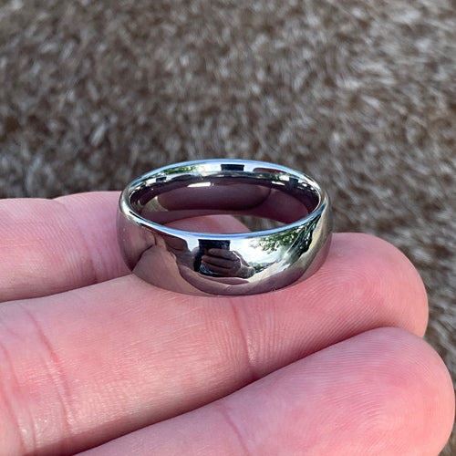 Silver Tungsten Carbide Ring