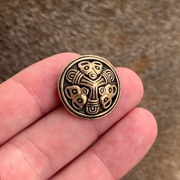 Small Birka Viking Pin - Bronze or Silver