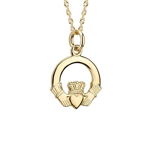 Small Claddagh Necklace - Gold (10k or 14k)