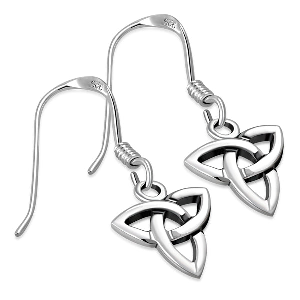 Small Triquetra Knot Earrings - Sterling Silver
