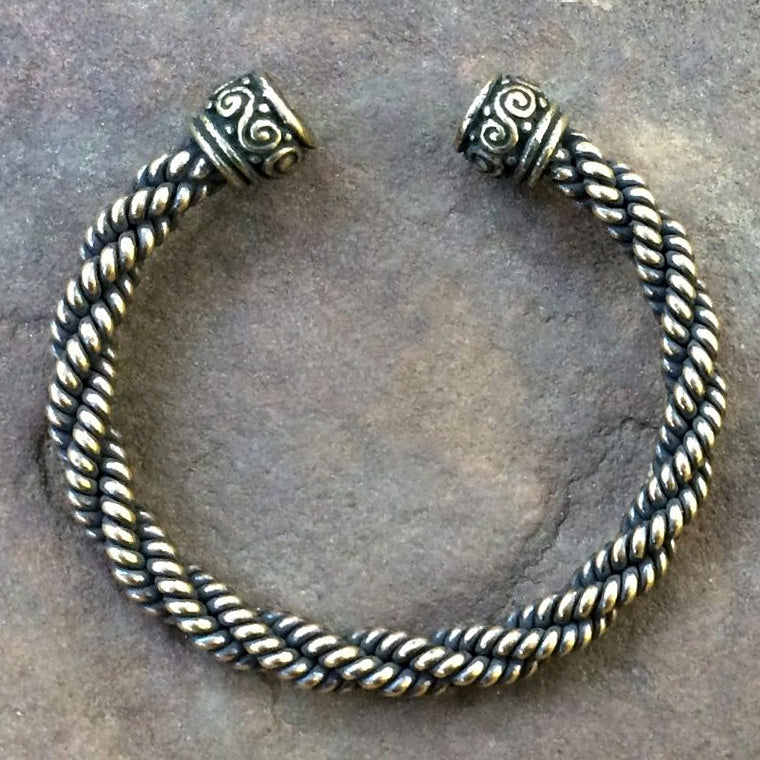 Spiral Celtic Bracelet - Braided Bronze