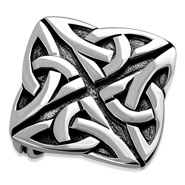 Small Square Celtic Knot Brooch Pin