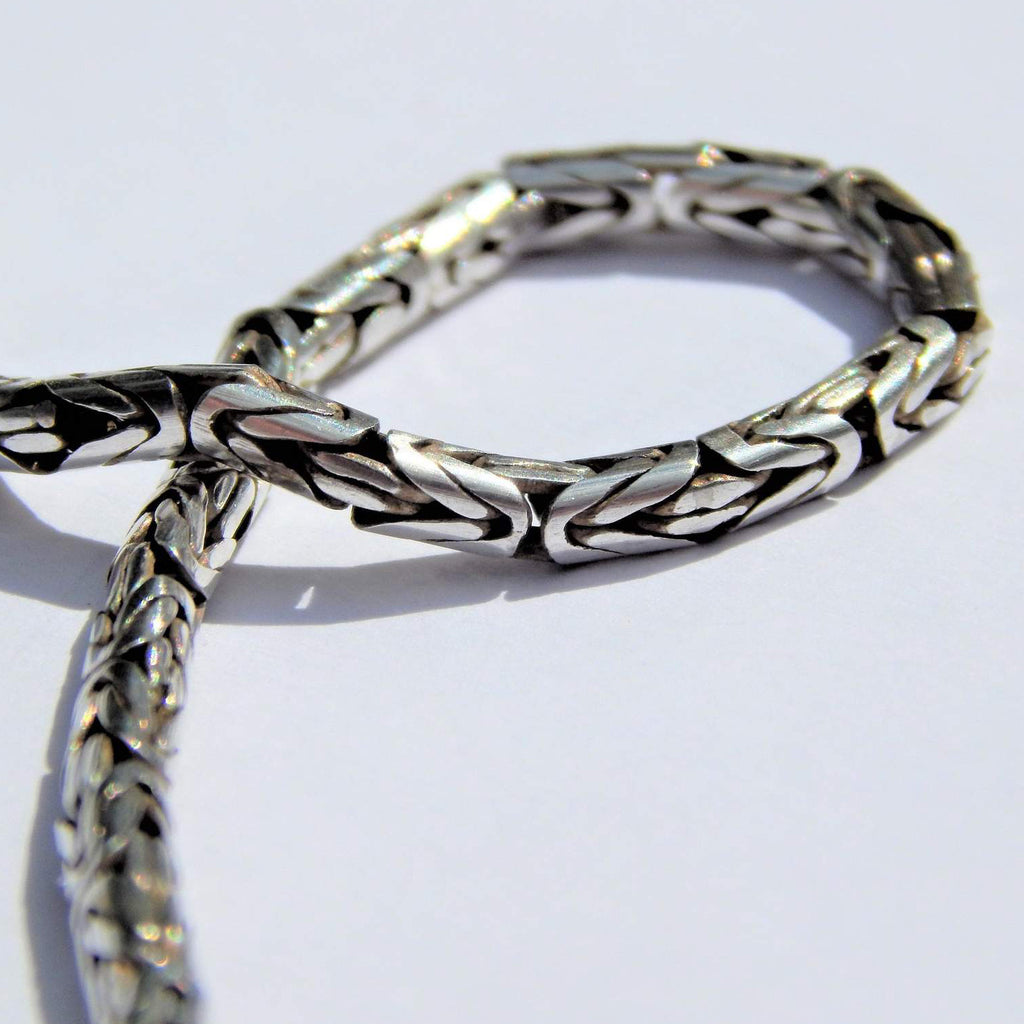 3mm Sterling Silver Byzantine Chain