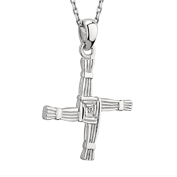 St. Brigid Cross Necklace - Sterling Silver