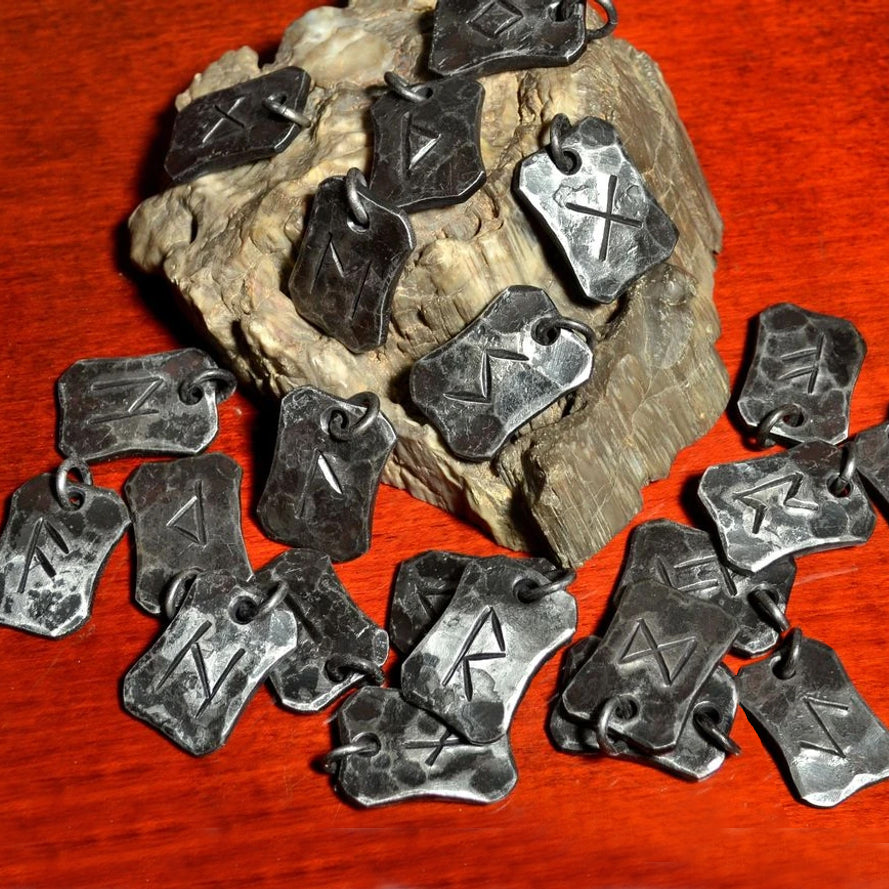 Hand Forged Steel Rune Pendants – Sons of Vikings