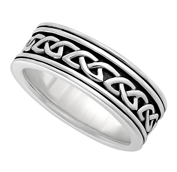 Thick Knot Ring - Silver or Silver w/ 10k Gold