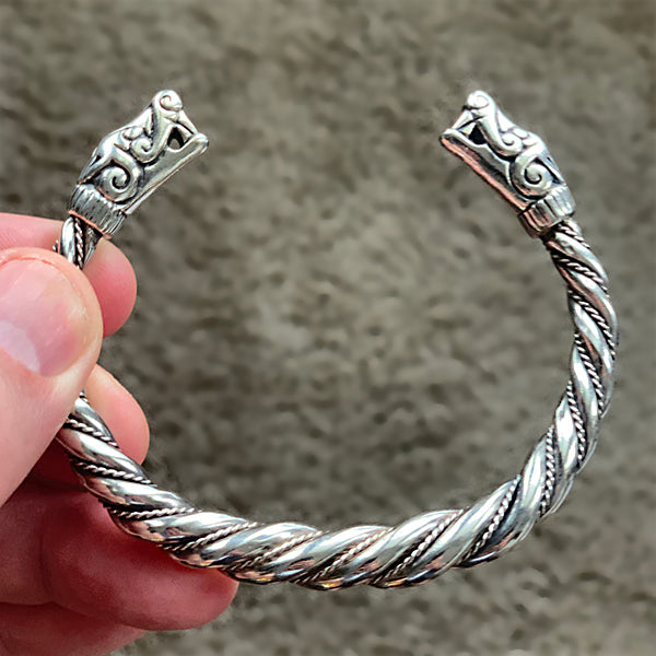 Viking Bracelet - Sterling Silver - Thicker