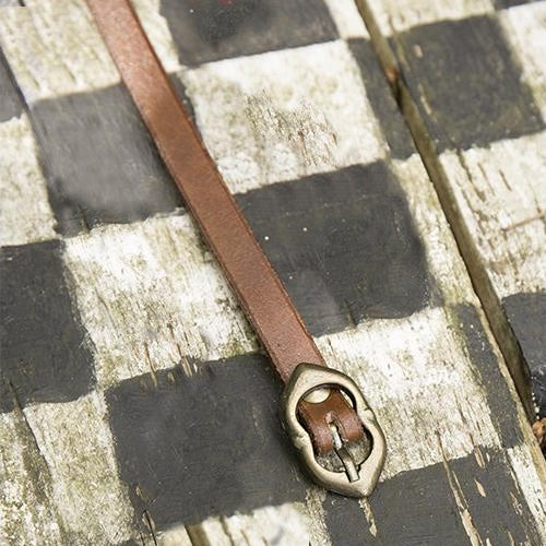 Thin Brown Viking Belt - Leather