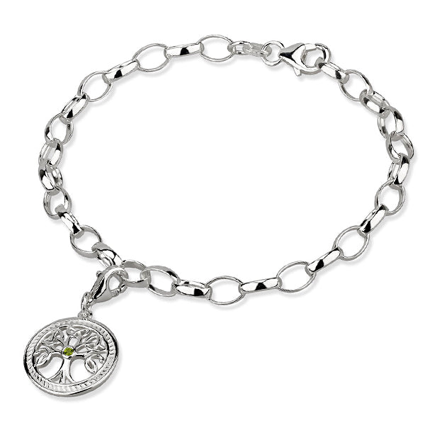 Tree of Life Charm Bracelet - Sterling Silver
