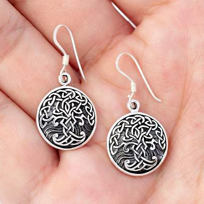 Tree of Life Earrings | Yggdrasil Gold and Silver Drop Earrings – Sons ...