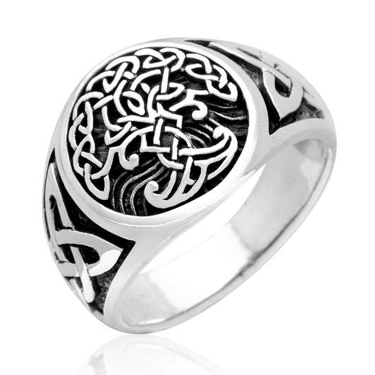 Tree of Life Ring - Sterling Silver | Yggdrasil Nordic / Celtic Viking ...