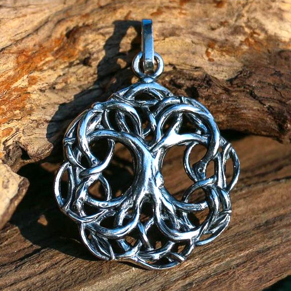 tree of life sterling silver pendant necklace