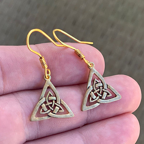 Triquetra Earrings - Bronze or Silver