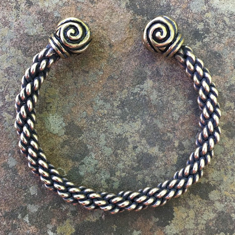 Triskele Bracelet - Braided Bronze