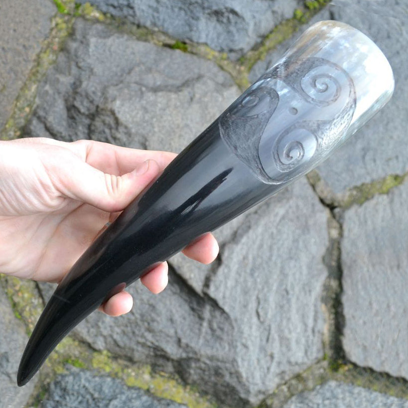 Celtic Triskele Drinking Horn | Hand Carved Drinking Horns – Sons of ...