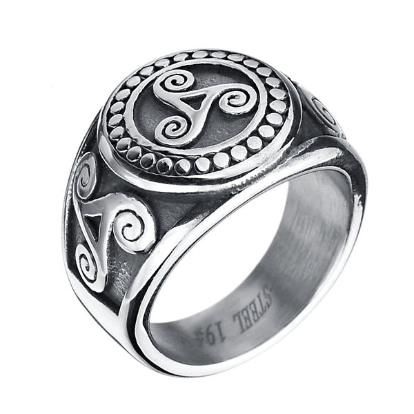 Triskelion Ring - Stainless Steel