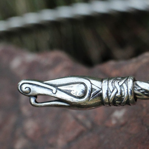 Urnes Viking Torc - Sterling Silver