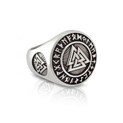 Valknut Runes Ring - 925 Sterling Silver