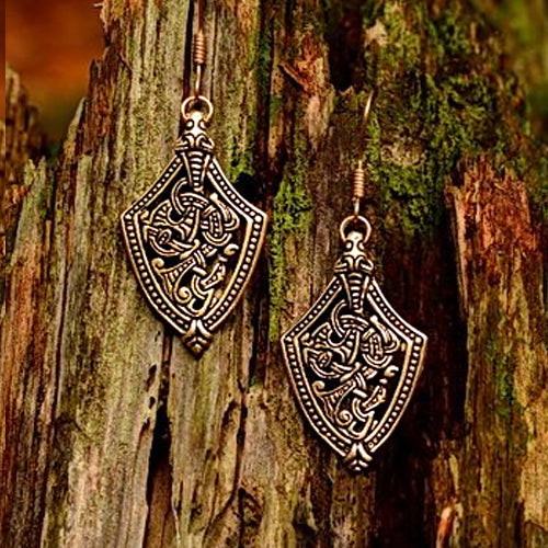 Viking Chape Earrings - Bronze or Silver