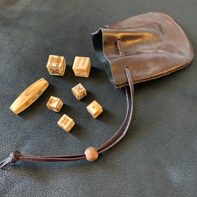 Viking Dice Game Taflkast Bone Dice Set and Rules Vikings Norse