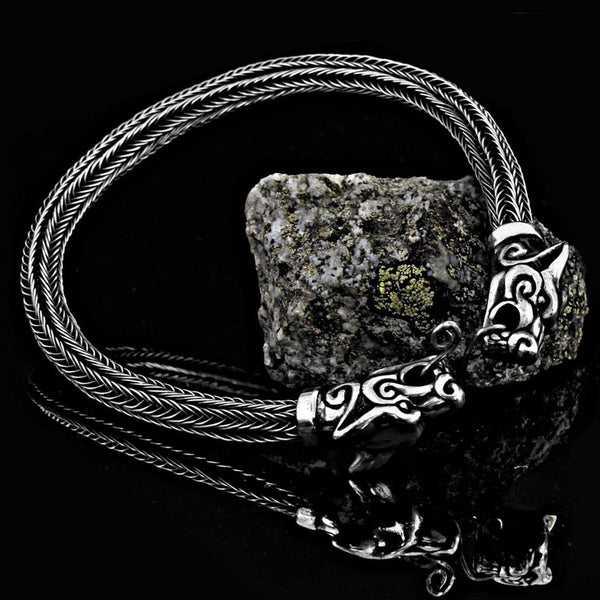 Viking Knit Wolf Bracelet