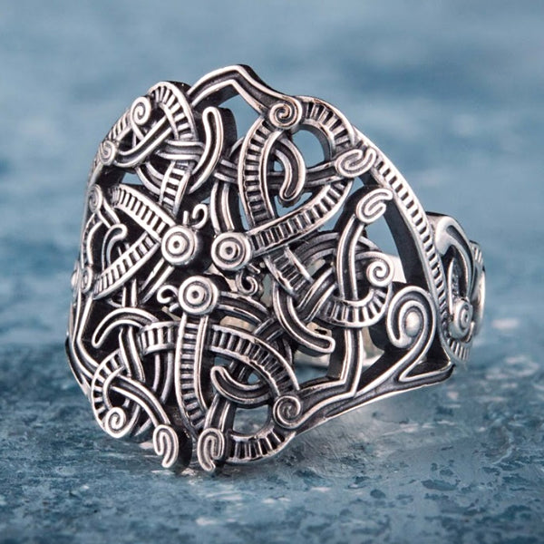 Viking Knotwork Ring - Sterling Silver