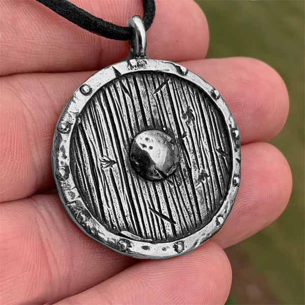 Viking Shield Pendant - Bronze or Silver