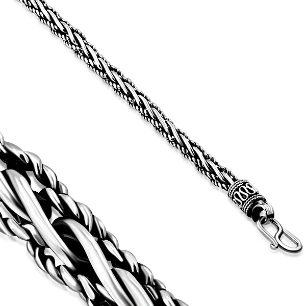 Viking Woven Bracelet - Sterling Silver