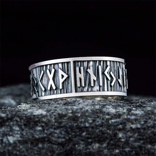 Paar Rune Ring Wedding Rune Ring - Sterling Silver