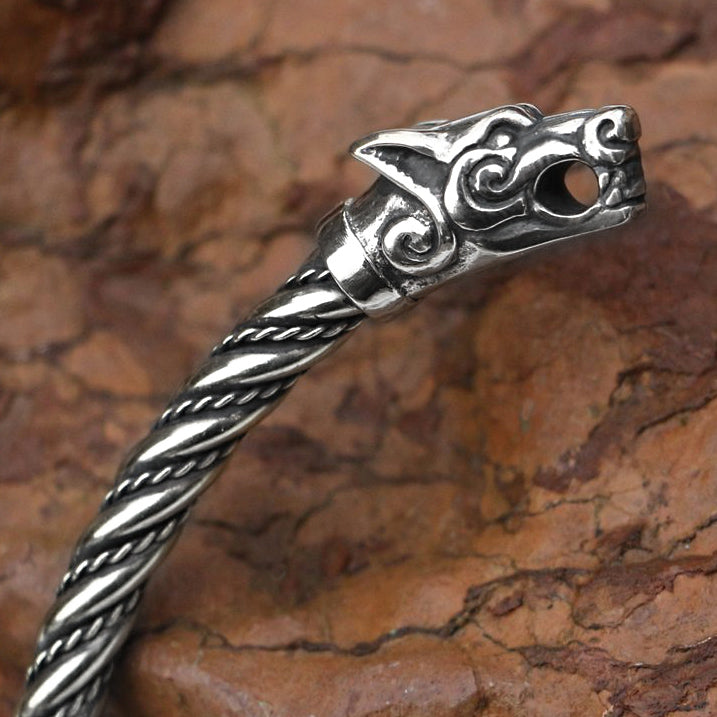 Wolf (Bicep) Arm Ring - Sterling Silver