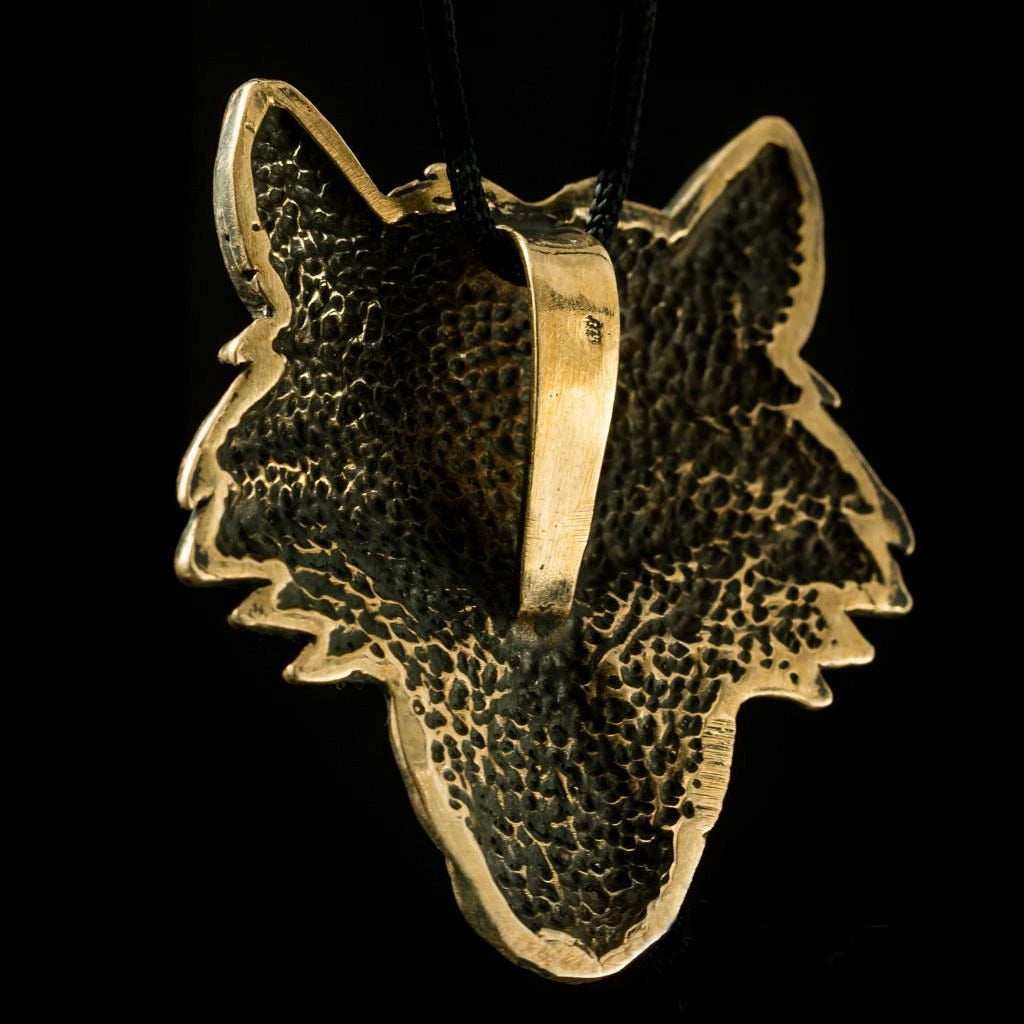 Wolf Pendant - Bronze