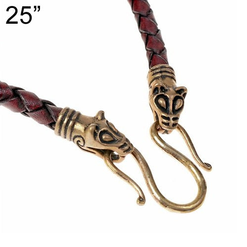 4mm Wolf Heads Cord - Leather
