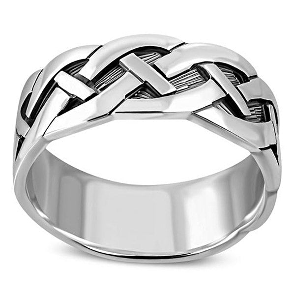 Woven Band Ring - Sterling Silver