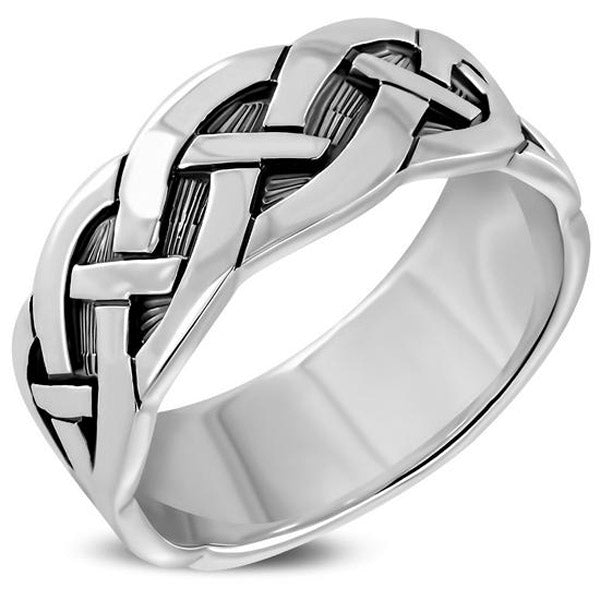 Woven Band Ring - Sterling Silver