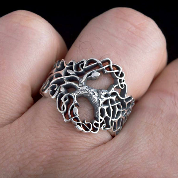 Yggdrasil Wrap Ring - Sterling Silver or Gold